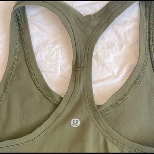 lululemon cool racer back in dark olive